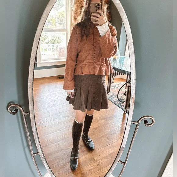 Krista Larson rust Wool Jacket OS sz M/L - Picture 14 of 14